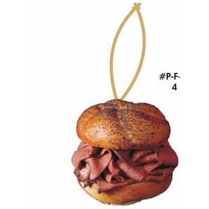Roast Beef Sandwich Promotional Ornament w/ Black Back (4 Square Inch)
