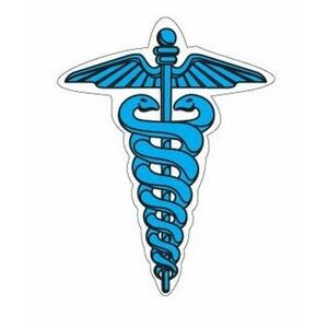 Caduceus Executive Magnet w/ Full Magnetic Back (2 Square Inch)