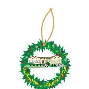 House Promotional Wreath Ornament w/ Black Back (3 Square Inch)