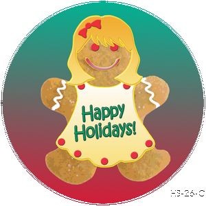 Gingerbread Girl Coaster Acrylic Coaster w/Felt Back