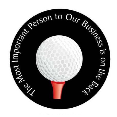 Golf Ball & Tee Photo Hand Mirror (2½" Diameter)