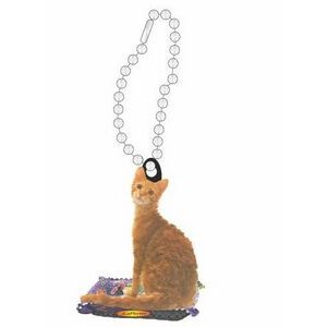 Laperm Cat Promotional Key Chain w/ Black Back (4 Square Inch)