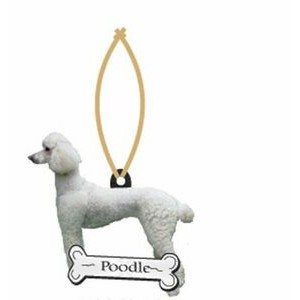 Poodle Promotional Ornament w/ Black Back (4 Square Inch)