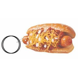 Chili Cheese Dog T Shirt Key Chain w/Mirrored Back (4 Square Inch)