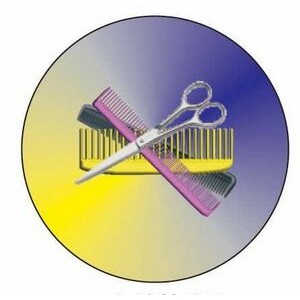 Beautician Combo Round Metal Photo Magnet (2 1/2")