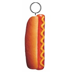 Hotdog Executive Key Chain w/Mirrored Back (4 Square Inch)