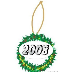School Year Wreath Ornament w/ Black Back (3 Square Inch)