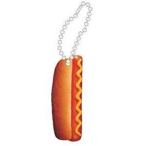 Hotdog Promotional Key Chain w/ Black Back (10 Square Inch)