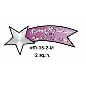 Star Banner Executive Magnet w/ Full Magnetic Back (2 Square Inch)