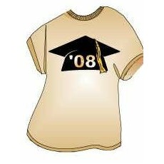 Graduation Cap T-Shirt Lapel Pin