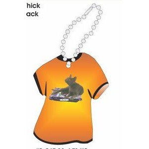 Korat Cat Promotional T Shirt Key Chain w/ Black Back (4 Square Inch)