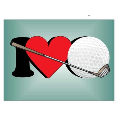 I Love Golf Rectangle Photo Hand Mirror (2½"x3½")