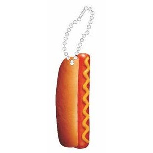 Hotdog Promotional Key Chain w/ Black Back (12 Square Inch)