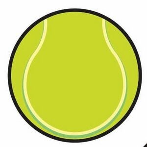 Tennis Ball Acrylic Coaster w/Felt Back