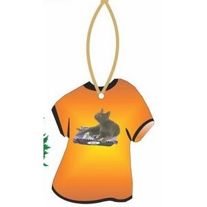 Korat Cat T-Shirt Promotional Ornament w/ Black Back (4 Square Inch)