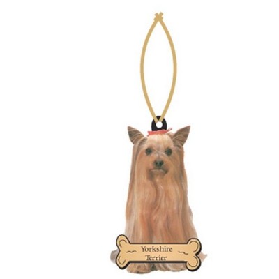 Yorkshire Terrier Promotional Ornament w/ Black Back (4 Square Inch)