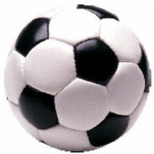 Soccer Ball Acrylic Coaster w/Felt Back