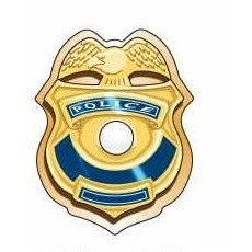 Police Badge Executive Magnet w/ Full Magnetic Back (2 Square Inch)