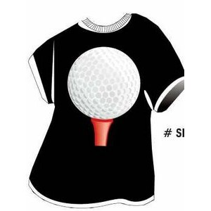 Tee Golf Ball & Tee T-Shirt Acrylic Coaster w/Felt Back