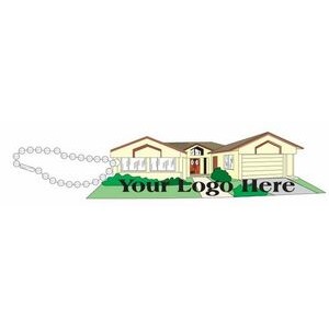 House Promotional Line Key Chain w/ Black Back (2 Square Inch)