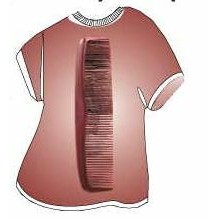 Comb T-Shirt Lapel Pin
