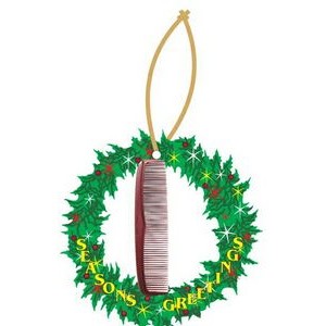 Comb Promotional Wreath Ornament w/ Black Back (10 Square Inch)