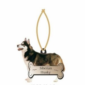 Siberian Husky Promotional Ornament w/ Black Back (4 Square Inch)
