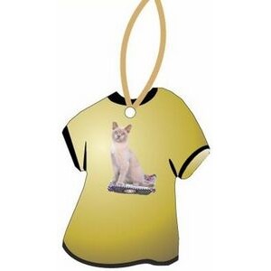 American Burmese Cat T-Shirt Promotional Ornament W/ Black Back (4 Square Inch)