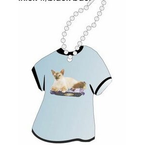 Balinese Cat Promotional T Shirt Key Chain w/ Black Back (4 Square Inch)