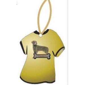 Weimaraner Dog T-Shirt Promotional Ornament w/ Black Back (4")