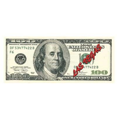 Las Vegas $100 Bill Promotional Magnet w/ Strip Magnet (4 Square Inch)