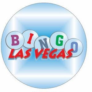 Las Vegas Bingo Round Badge w/ Bar Pin (2 1/2" Diameter)