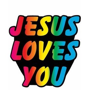 Jesus Loves You Executive Magnet w/ Full Magnetic Back (2 Square Inch)