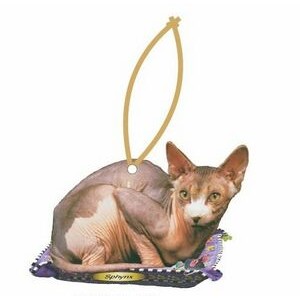Sphynx Cat Promotional Ornament w/ Black Back (4 Square Inch)