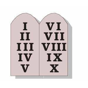 10 Commandments Promotional Magnet w/ Strip Magnet (2 Square Inch)