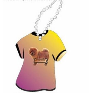 Chow Chow Dog Promotional T Shirt Key Chain w/ Black Back (4 Square Inch)