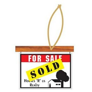 Sold Sign Promotional Ornament w/ Black Back (2 Square Inch)