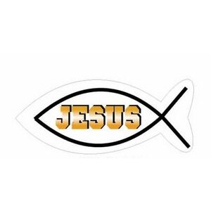 Jesus Fish Promotional Magnet w/ Strip Magnet (4 Square Inch)