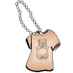 Bear Cup Promotional T-Shirt Key Chain w/ Black Back (4 Square Inch)