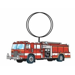 Fire Truck Executive Key Chain w/Mirrored Back (3")