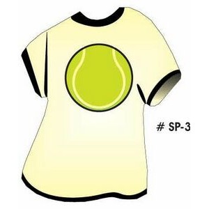 Tennis Ball T-Shirt Acrylic Coaster w/Felt Back
