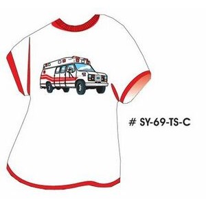 Ambulance T-Shirt Acrylic Coaster w/Felt Back