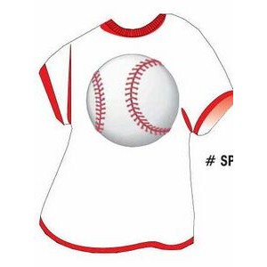 Baseball T-Shirt Acrylic Coaster w/Felt Back