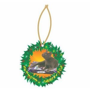 Korat Cat Promotional Wreath Ornament w/ Black Back (4 Square Inch)