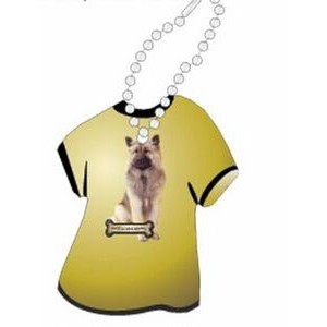 Eurasier Dog Promotional T Shirt Key Chain w/ Black Back (4 Square Inch)
