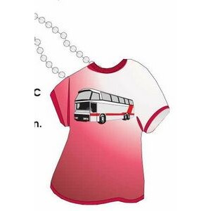 Commercial Bus Promotional T Shirt Key Chain w/ Black Back (4 Square Inch)