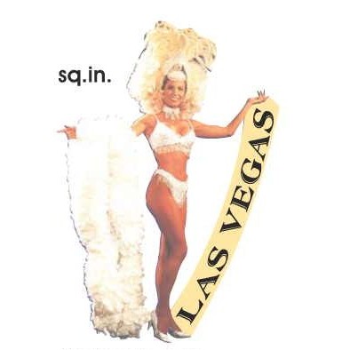 Vegas Showgirl in Yellow Magnet w/ Strip Magnet (4 Square Inch)
