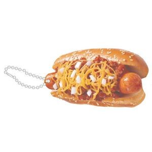Chili Cheese Dog Promotional Key Chain w/ Black Back (10 Square Inch)
