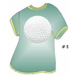 Golf Ball T-Shirt Acrylic Coaster w/Felt Back