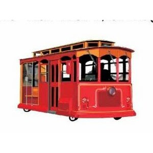 Cable Car Executive Magnet w/ Full Magnetic Back (2 Square Inch)